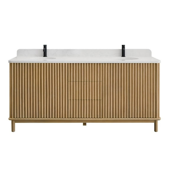 Vinnova Design Seoul 72" Free-standing Double Bath Vanity in Washed Ash Grey