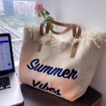 thumbnail image 1 of Handbag Beach Bag Travel Bag Simple Tassel Bag Mother Bag Large Capacity Shoulder Bag-SinKeeU, 1 of 4