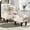 Beige, variant on Ebello Velvet Accent Chair with Ottoman for Living Room, Beige