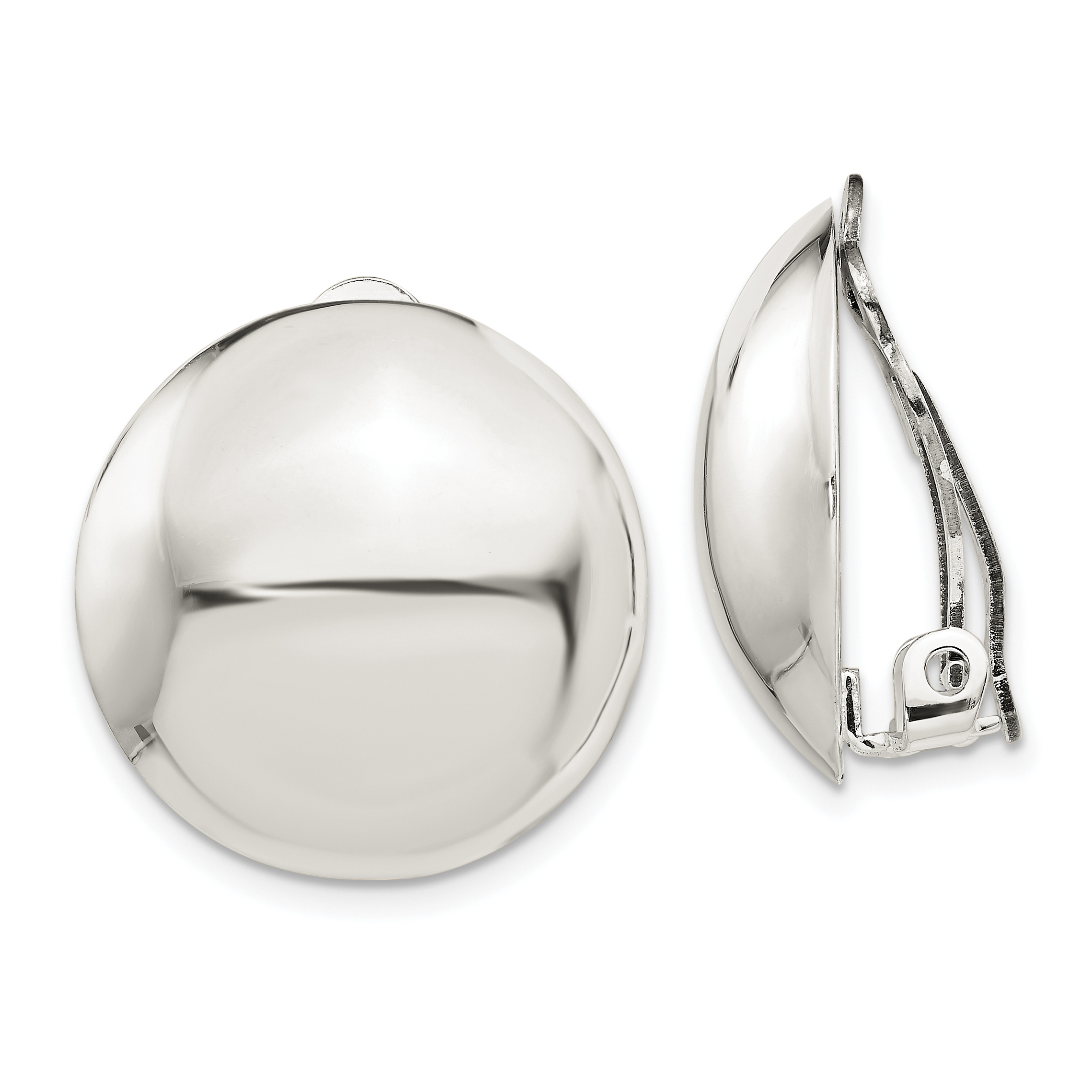 IceCarats 925 Sterling Silver Non Pierced Clip On Button Earrings Ball Mothers Day Walmart