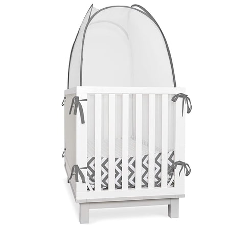 KinderSense Baby Crib Safety Tent - Pop-up See-Through Crib Net with Mosquito Net