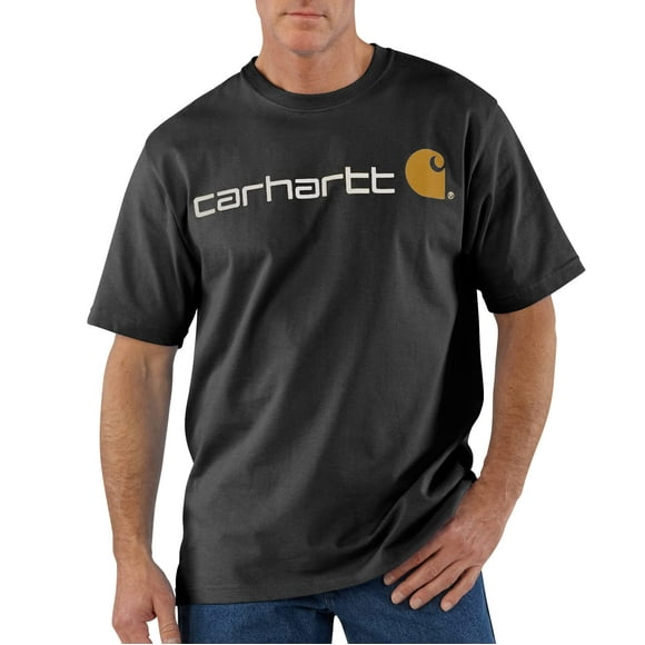 Camiseta Carhartt para hombre, holgada, de peso pesado, negra