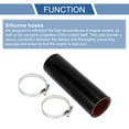 thumbnail image 4 of Unique Bargains 1 Set 38mm 1.5" ID 150mm 5.91" Length 0 Degree Black Red Car Silicone Hose with Clamps Universal, 4 of 7
