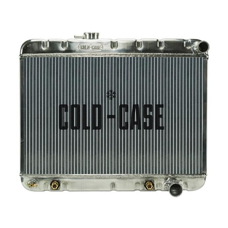 Cold Case Radiators CCRGPG20 25.75 x 20.125 x 3 in. Passenger Side Inlet & Outlet Radiator for 1964-1965 GM A-Body without Air Conditioning - Polished