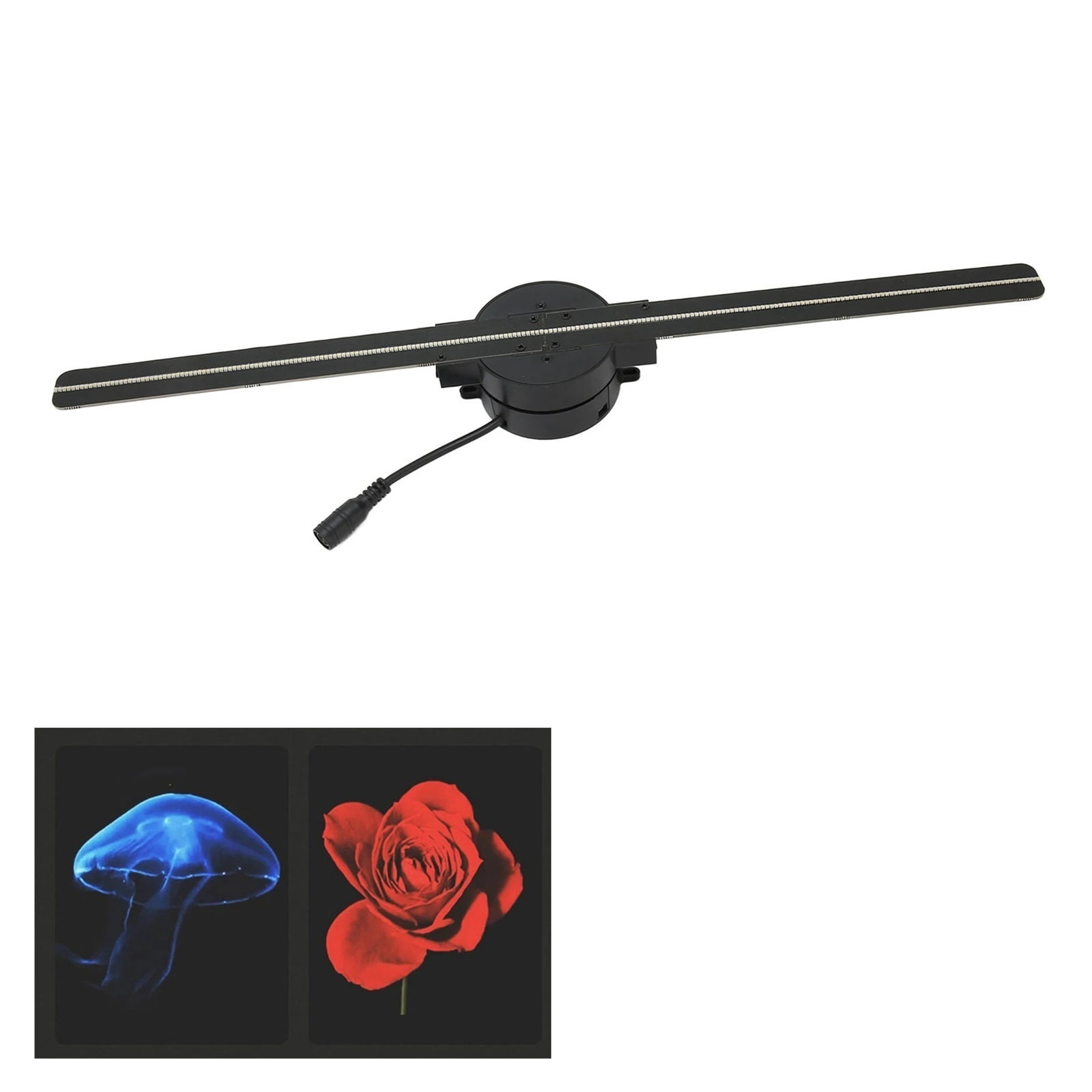 42CM 3D Hologram Fan Holographic Projector Advertising Display Light HD for Stores Bars Party Home
