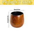 thumbnail image 2 of Wooden Tea Cups Water Cup Wood Coffee Mug Wooden Teacups Wine Mug for Drinking, Milk, Hot Drinks, 2 of 7