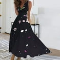 thumbnail image 2 of Jacenvly New Formal Dresses for Women Spring/Summer Sleeveless Color V-Neck Wrapped Chest Dress Long Dress Quick Drying Trendy Beach Dresses for Women 2024 Vacation Black, 2 of 6