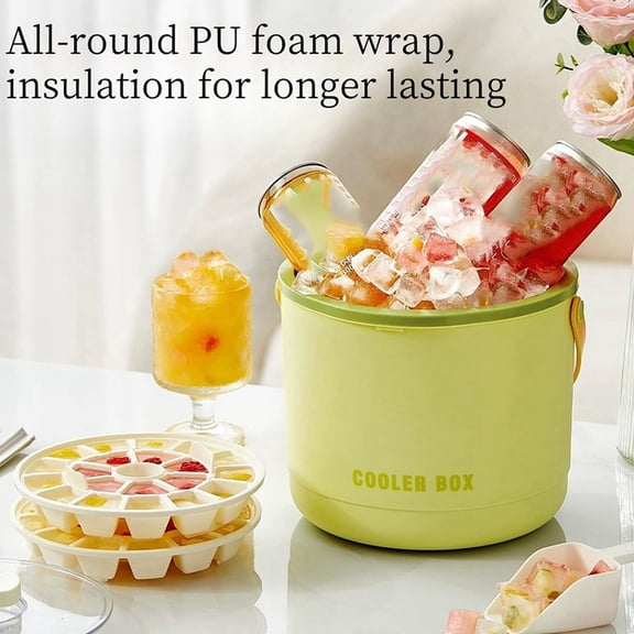 Ice Bucket with Lid Built Tray Suitable Refrigerator and Insulated Ice Bucket Ice Bucket for Party Picnic and Camping