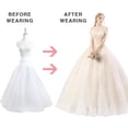thumbnail image 3 of Jupon en Soie Blanc pour Femmes, Jupon pour Robe de Mariée, Taille Unique, 3 of 6