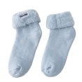 thumbnail image 1 of Guardurnaity Calcetines térmicos engrosados ​​con solapa, cálidos, encantadores calcetines de tripulación, cómodos, suaves, duraderos, calzado de Accesorios de calzado Azul claro Guardurnaity AP016764-08, 1 of 1