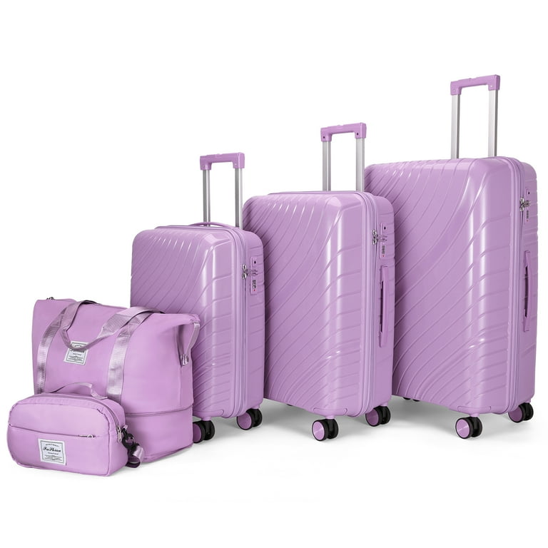 【5個セット】人形ケース 24.5×14.5×21cm/4CT Zimtown 5 Piece Luggage Sets, PP Hardside Luggage Suitcase Set