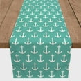 thumbnail image 3 of Creative Products Teal Coastal Achors 16x72 Poly Twill Table Runner, 3 of 3
