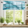 thumbnail image 2 of Marble Texture Valances for Windows, 42 x 18in, Blue Green Minimalist Lines Rod Pocket Kitchen Valance Curtain Light Filtering Window Treatments for Living Room Bedroom, 1 Panel, 2 of 7