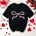 thumbnail image 2 of Primavera Top Mujeres Moda Casual Nueva Cinta de Arco Impresa Cuello Redondo Camiseta de Manga Corta, Camiseta de Cuello Tripulado, 2 of 8