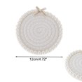 thumbnail image 2 of Unique Bargains 1 Pc Round Pearl Heat Insulation Mat Drink Coaster Beige Cotton rope, 2 of 5