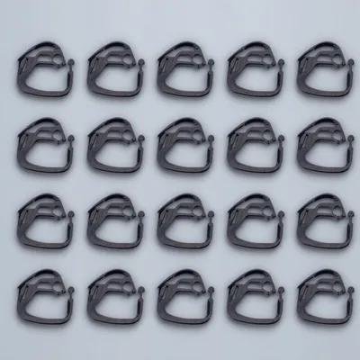 ADDHAT 50Ud Clips Para Red De Resistentes En Material Plástico Negro