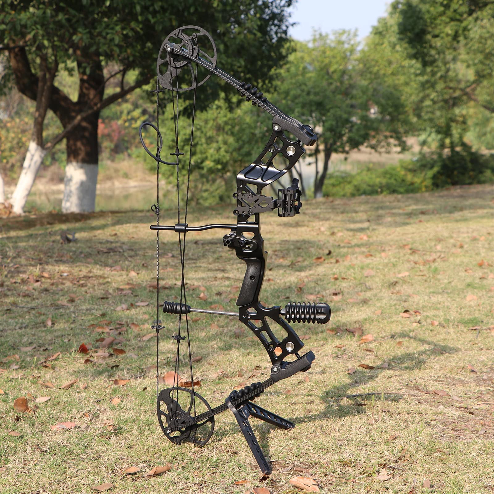 Compound Bow & Arrow Set For Adults/Teens - 15-32 LB Adjustable Draw Weight, No Bow Press Needed