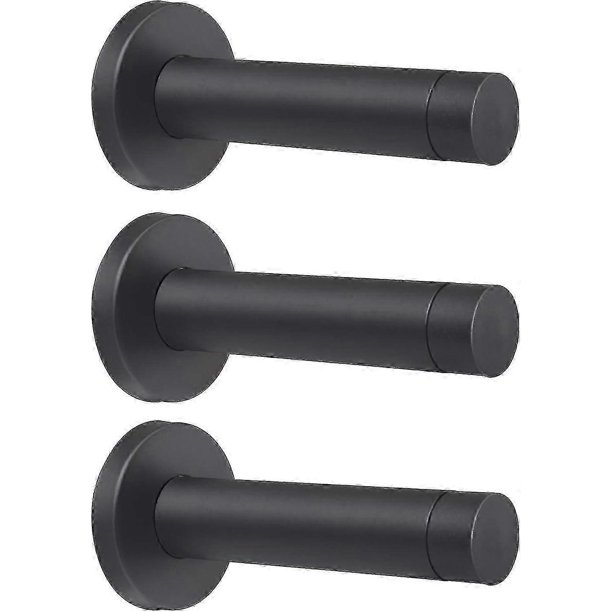 Tope de puerta de 3,5 pulgadas, de acero inoxidable con puntas de goma, para montaje en pared, 3 unidades, 20241206..020