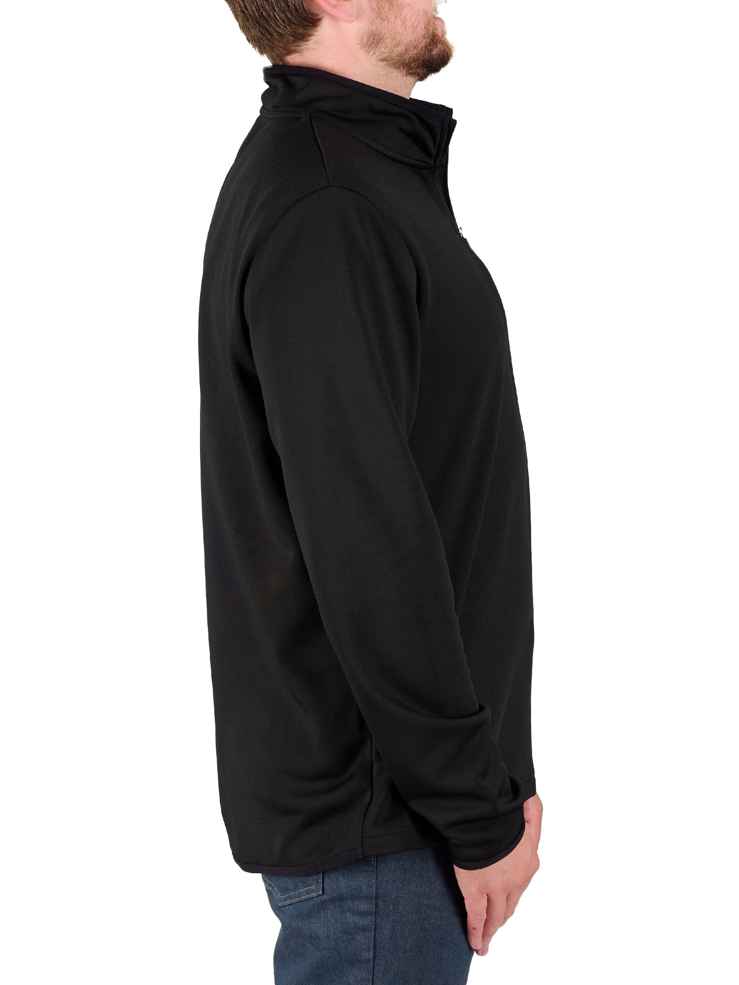 Realtree Men's Fleece Quarter Zip Pullover Sweatshirt in Black, Sizes S-2XL