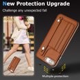 thumbnail image 6 of Nalacover Wallet Case for iPhone 7 Plus/8 Plus, Business PU Leather Unique Design Wristband Kickstand Credit Card Holder Slots Shockproof Scratch Resistant Phone Case for iPhone 7 Plus/8 Plus,Brown, 6 of 6