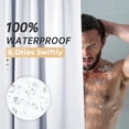 thumbnail image 4 of Cortina de ducha AmazerBath PEVA blanca de 120 x 180 cm con piedras pesadas, 4 of 9