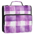 thumbnail image 5 of FORMRS Zipper Binder with Shoulder Strap 2-inch Ring 500 Sheet Capacity File Bag, Purple and White Pattern, 5 of 5