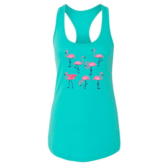 Flamingos Racerback Tank Women -SPIdeals Designs, Female Large