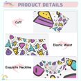 thumbnail image 3 of FORMRS Long Sleeve Top and Pants Pajama Set for Niños 2-Piece Sleepwear, Sizes 18M-8Y, Purple Retro Pattern, 3 of 6