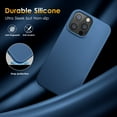 thumbnail image 3 of DTTO iPhone 13 Pro Max Case, Liquid Silicone Shockproof Cover [Enhanced Camera and Screen Protection] with Honeycomb Grid Cushion, Blue Jay, 3 of 7