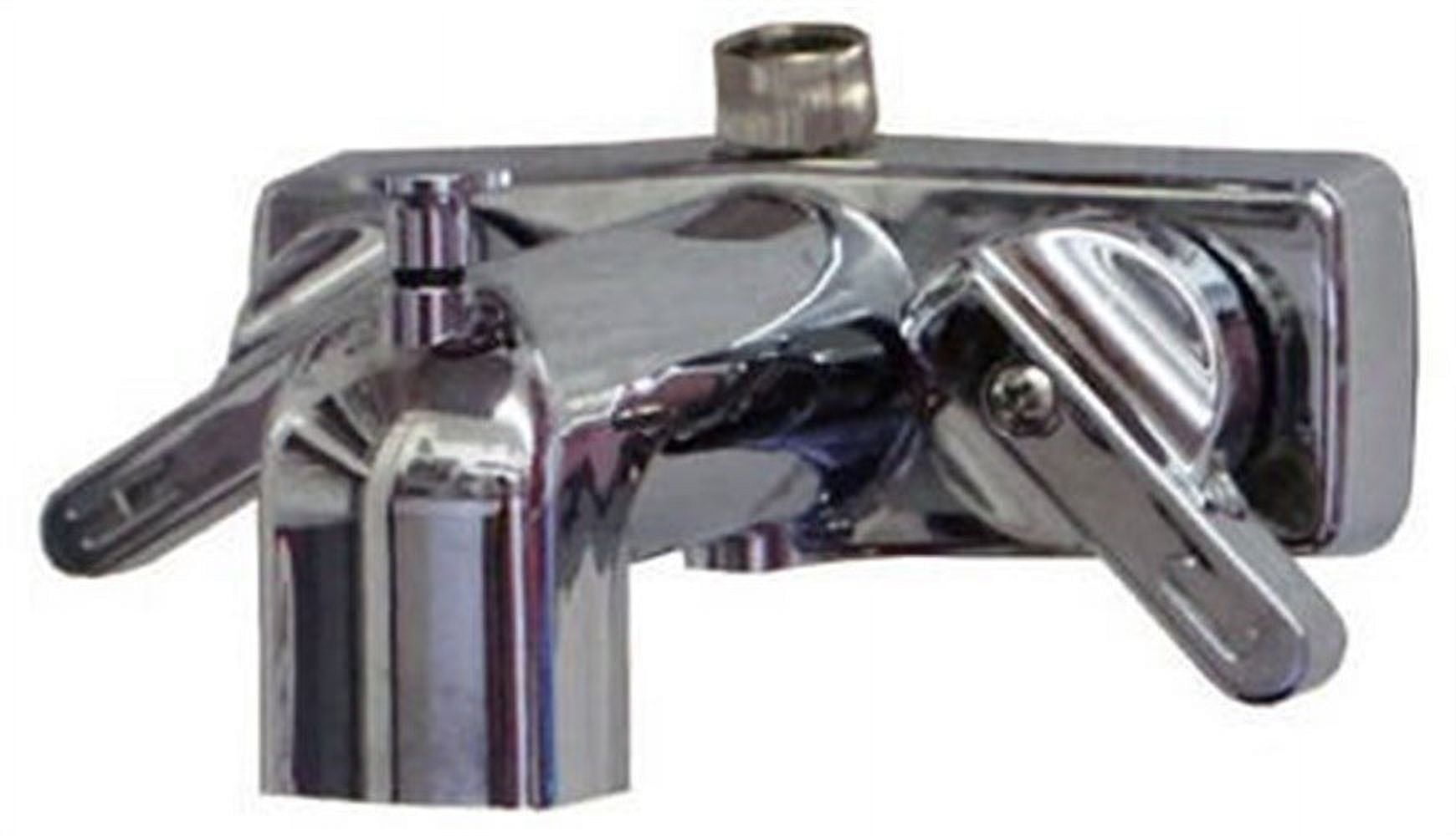 United States Hardware  3-3/8 In. Exposed Chrome 2-Handle Lever Bathtub Faucet