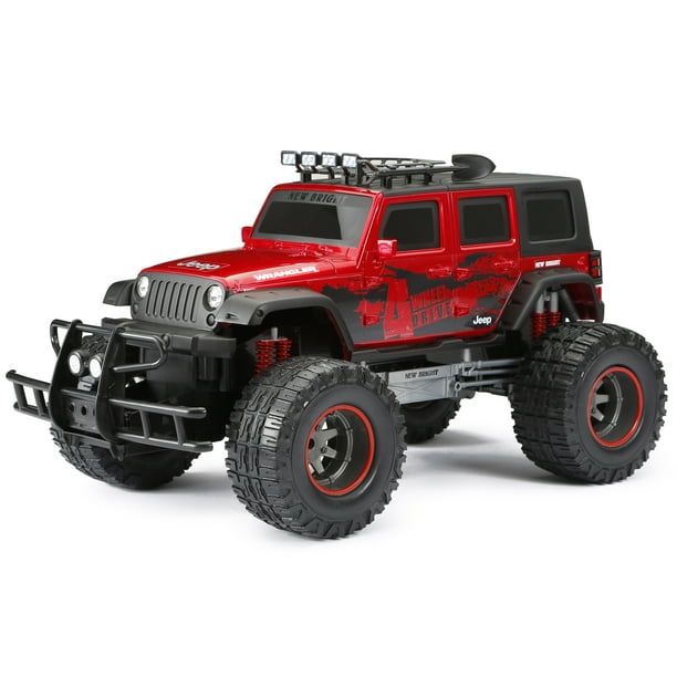 New Bright 1:12 Red Jeep Wrangler RC Car 