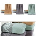 thumbnail image 5 of Towel pure cotton jacquard pattern daily adult spors household cotton face towel 2pcs Green 34*73, 5 of 8