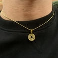 thumbnail image 2 of Jewmon Medallion Celtic Knot Round Coin Pendant Necklace Men 18K Gold Plated Irish Viking Jewelry, 2 of 7