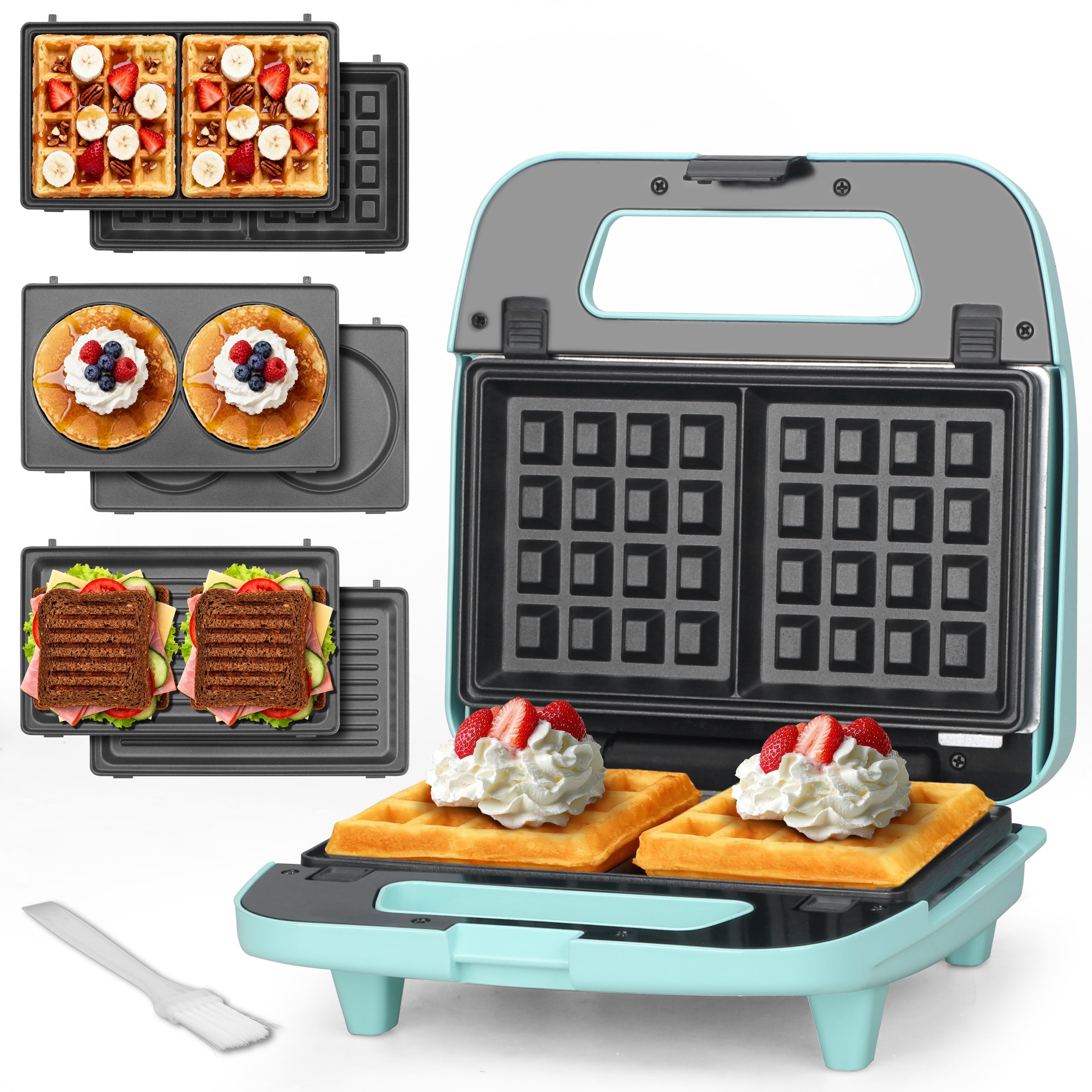 BLACK+DECKER ワッフルメーカー 本体 BLACK+DECKER Electric 3-in-1 Waffle Grill Sandwich Maker with