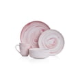 thumbnail image 2 of Stone Lain Brighton Porcelain Dish Set, 32-Piece Dishes for 8, Marbled White and Pink, 2 of 6