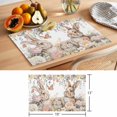 thumbnail image 6 of Easter Rabbits Placemats Set of 6 Watercolor Floral Cute Bunny Plants Spring Place Mats Indoor Wipeable Table Mats Washable Dining Table Placemats for Kitchen Holiday Party Home Decor 13x19 Inch, 6 of 9