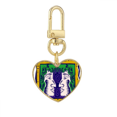 thumbnail image 1 of Hand-painted Constellation Geni Mexicon Culture Gold Heart Keychain Metal Keyring Holder, 1 of 3