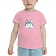 thumbnail image 2 of Cartoon Husky Dog Funny Toddler T Shirts for Boys Girls (Pink, Youth L), 2 of 5
