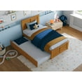 thumbnail image 4 of AFI Madison Twin Wood Platform Bed with Matching Footboard and Twin Trundle, Light Toffee, 4 of 14