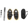 thumbnail image 3 of 25 Inch Snowshoes with Adjuatable Trekking Poles Bundle, Carry Bag Light Weight Aluminum Walking Hiking Poles Durable All Terrain with Adjustable Binding Idea for Adults Men Women（Black + Gold）, 3 of 21