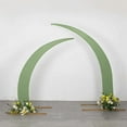 thumbnail image 2 of Efavormart Set of 2 Sage Green Spandex Half Crescent Moon Wedding Arch Covers, Custom Fitted Backdrop Stand Cover for Curved Arbor Flower Balloon Frame, 2 of 6