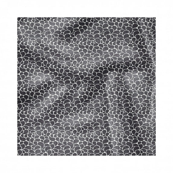 Leaves Decorative Napkins Set of 4, Hand Drawn Foliage with Teardrop Shapes and Grunge Effect Nature, Silky Satin Fabric for Brunch Dinner Party, 18", Taupe and Off White, by Ambesonne