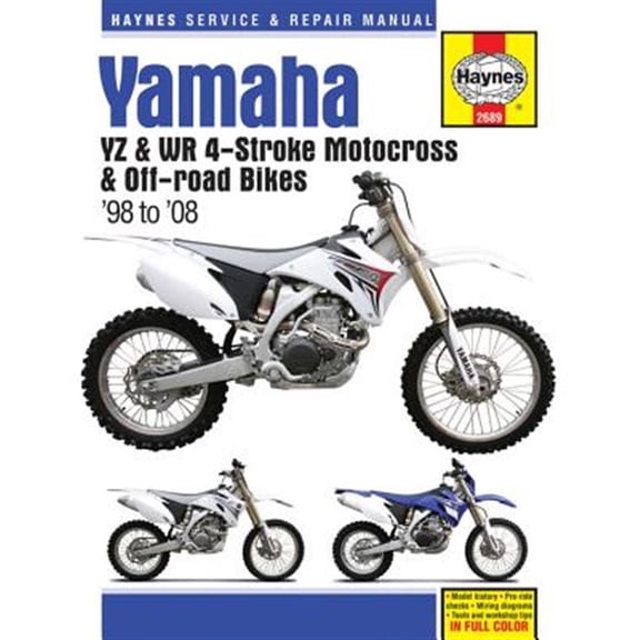 Pre-Owned Yamaha YZ & WR 4-stroke Motocross Bikes (98-08) Haynes Repair Manual ^