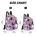 thumbnail image 2 of FORMRS Mini Backpack Purse for Women Travel Daypack Casual Shoulder Bag, Purple Halloween Pattern, 2 of 7