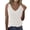 Beige, variant on Women's Spring/Summer Solid Color Sweater V Neck Base Shirt Sleeveless Thin Vest Strap Green M Acrylic Yarn Spring Tops for Women