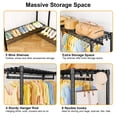 thumbnail image 6 of Ulif E15C Pro Heavy Duty Freestanding L-Shaped Garment Rack, Closet Organizer System with Dustproof Cover, 48.8x15.8x78.4", Black, 6 of 8