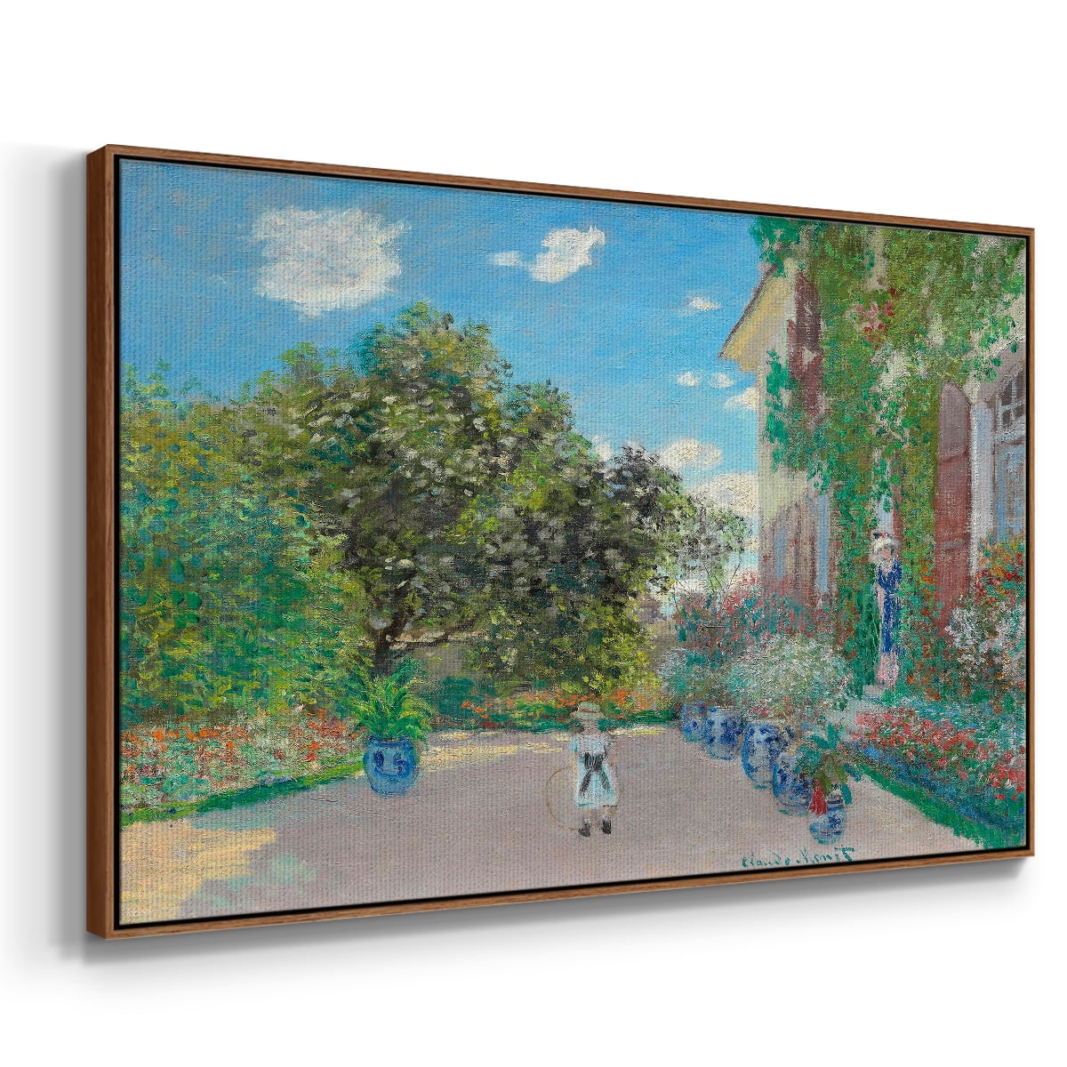 Vintage Landscape-CVI By Wexford Home Framed in Walnut Wood Gallery Wrapped Canvas 27 in. x 41 in.