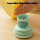 thumbnail image 4 of Cepillo de lavavajillas con dispensador de jabón - Cepillo para limpiar palmas para fregadero y ollas, mango ergonómico, cabeza de esponja reemplazable (blanca/verde), 4 of 6