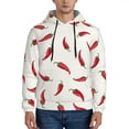 thumbnail image 2 of Bingfone Chili Men'S Drawstring Hoodie Long Sleeve Pocket Sweatshirts-X-Large, 2 of 9