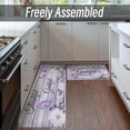 thumbnail image 5 of Farmhouse Kitchen Mats for Floor 3 Piece, Purple Kitchen Rugs and Mats Non Skid Washable for Kitchen Sink Floor, Floral Purple Kitchen Accessories and Decor Kitchen Mat, 17"x30"+17"x47"+17"x59", 5 of 5